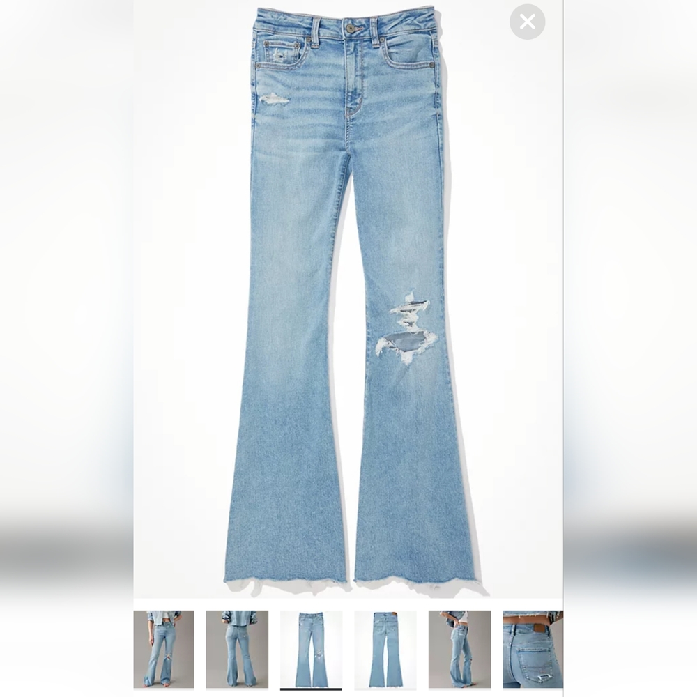 American Eagle Flare Jean's Size 6 Long